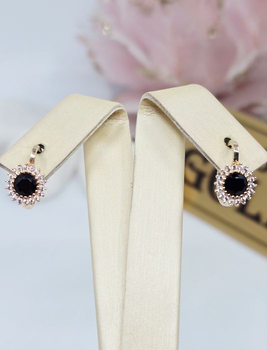 Złote kolczyki angielskie zapięcie próba 585 14k Używane