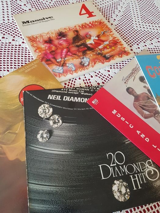 Cinco discos de vinil