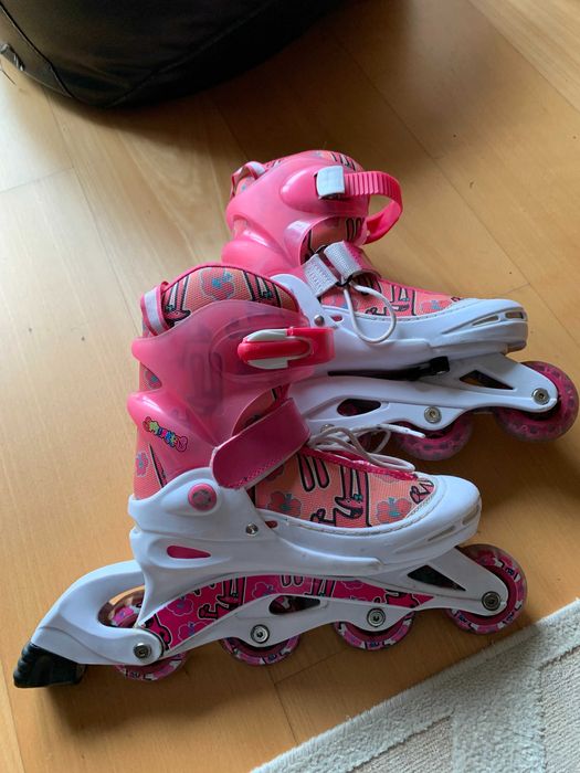 Patins em linha menina + capacete