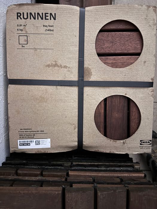 IKEA RUNNEN podest tarasowy drewniany 85szt.