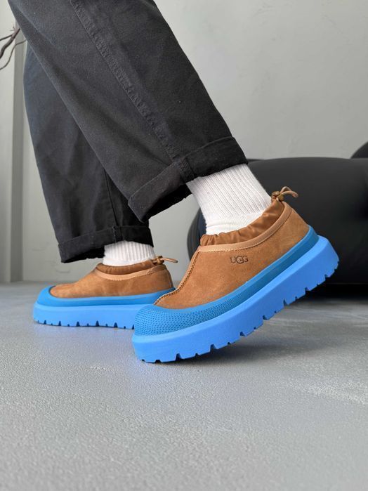 Уггі UGG Tasman Hybrid Weather Chestnut Blue Big Sky premium угги осінні/зимові з хутром