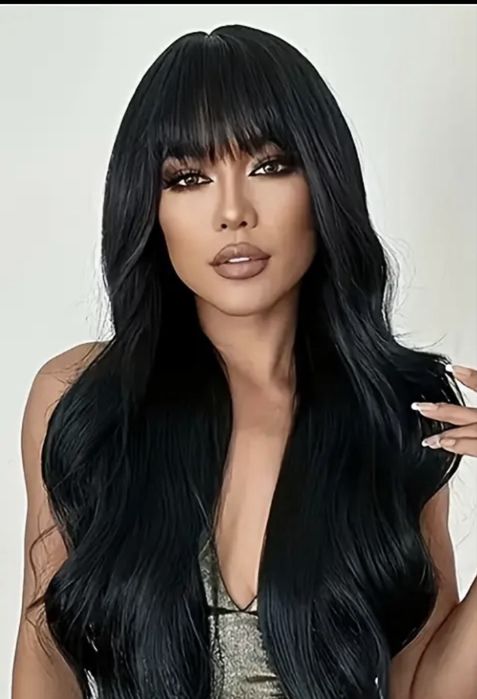 Peruka czarna dlugie