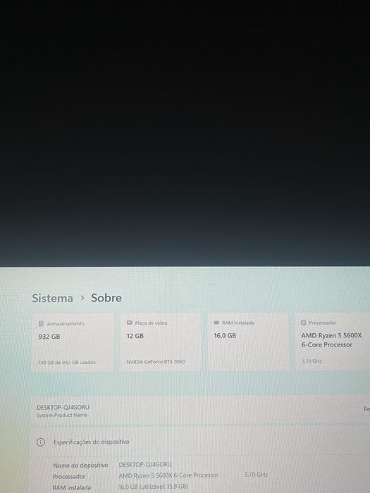 PC Gaming RGB RTX 3060 12GB | Ryzen 5 5600x | 16gb RAM