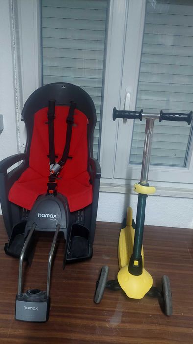Cadeira para levar crianças na bicicleta +Trotinete Decatlon