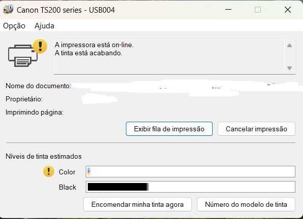 Impressora Canon pixma ts205