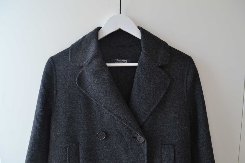 MAX MARA пальто ангора кролик шерсть Оригинал серое новое