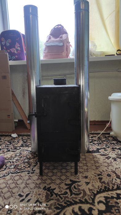 Продам буржуйку с трубами