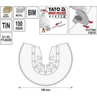 Brzeszczot BIM-TIN 100mm do YT-82220 Yato