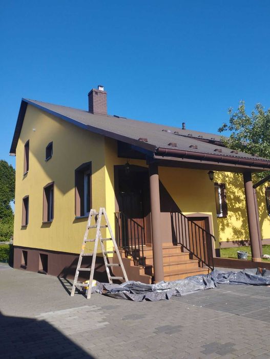 Malowanie elewacji, dachów i docieplenia.