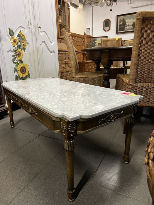 Ława drewniana z marmurowym blatem/Raty