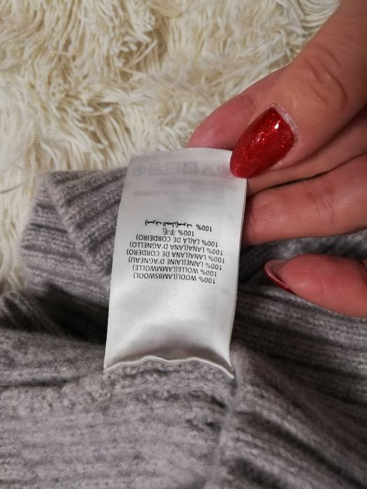sweter wełniany Gant XS S 36 100% wełna szary