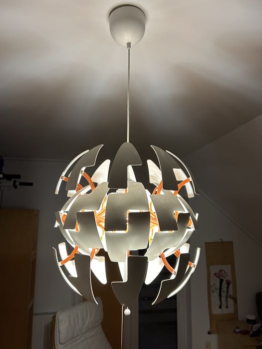 Lampa IKEA PS 2014 pomarańczowa gwiazda śmierci