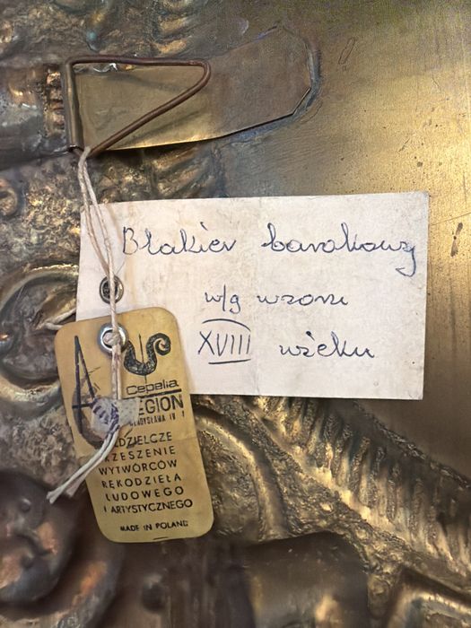 Cepelia świecznik ścienny blakier mosiężny