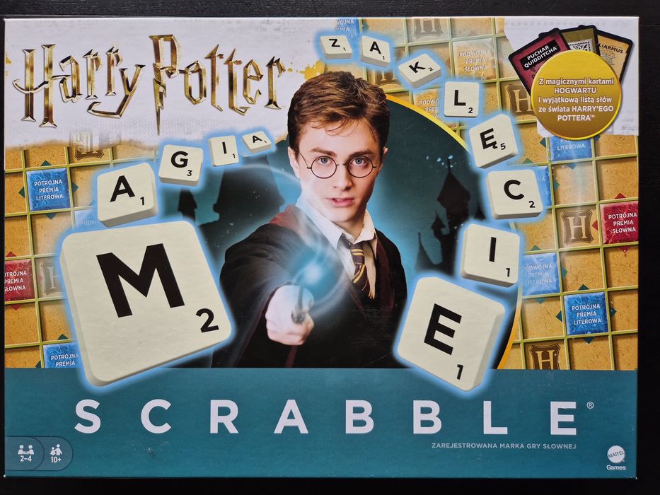 Harry Potter scrabble gra planszowa jak nowa Mattel