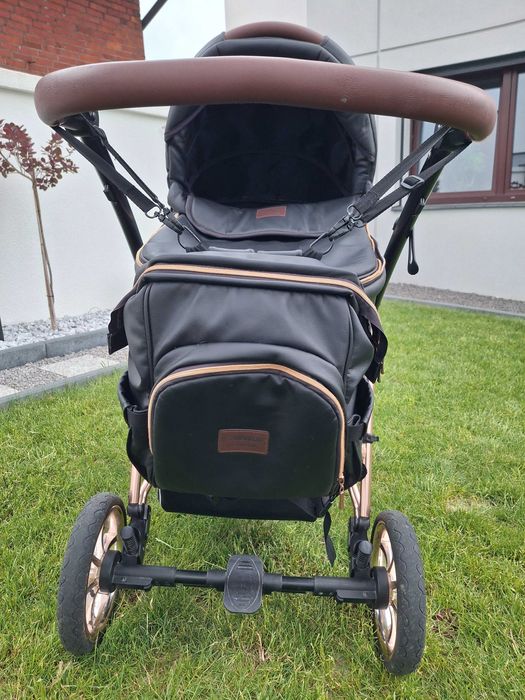 BabyActive Musse Ultra - Wózek Głęboko-Spacerowy 2w1 BLACK/ROSE GOLD