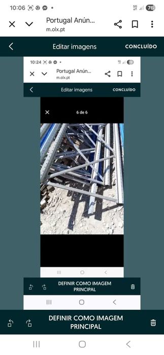 Varias estantes metalicas usadas