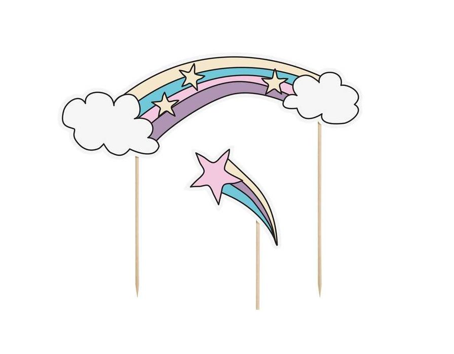 Topper "jednorożec" 1opak./5szt.