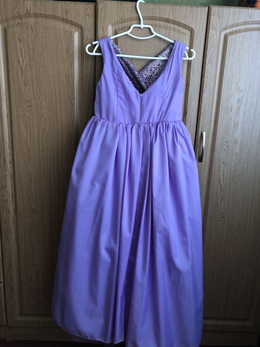 Підліткова нарядна сукня для дівчинки. Фіолетово- бузкова, 140 - 152