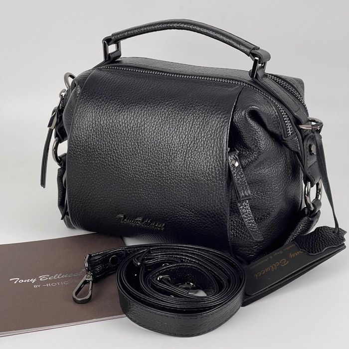 Сумка жіноча шкіряна Tony Bellucci 0308-281 чорна