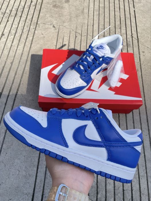 Оригінал Кросівки Nike Dunk Low SP Kentucky Найк данки сині білі роял