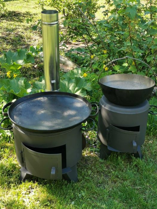 Піч під казан, сковороду та буржуйка для обігріву "Баба Йожка"