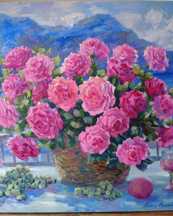 Картина маслом"Букет роз"