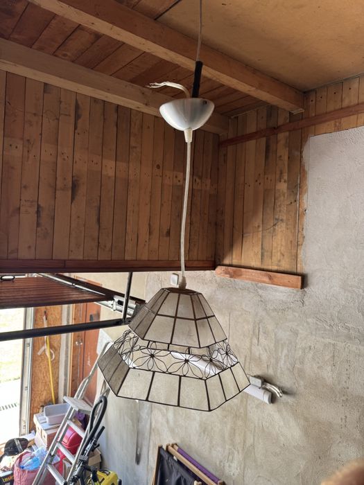Para lamp wiszących z masy perłowej retro boho | 2 sztuki komplet
