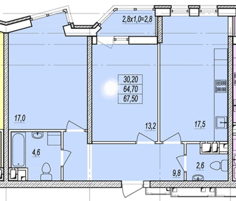 2-комнатная квартира по адресу ул. Танкистов (площадь 68 м²) - Atlanta.ua - фото 18