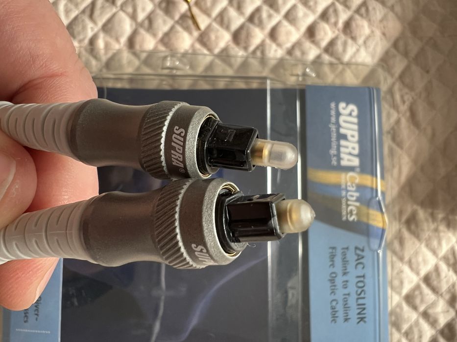 Kabel optyczny SPDIF TOSLINK Supra ZAC 1m