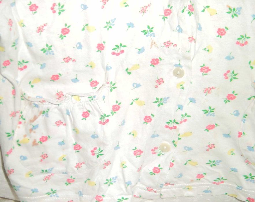 Pijama de Verão p/ menina de 5/6 Anos - Algodão c/ motivo florzinhas