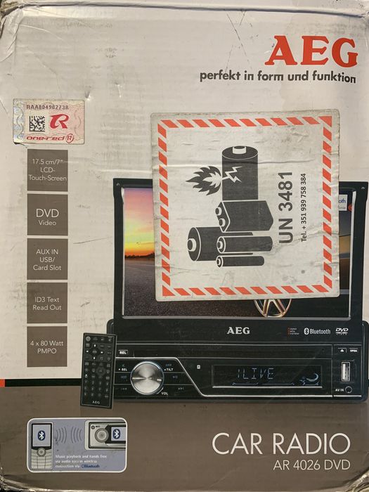 Radio para carro AEG 4026 CD/DVD Bluetooth