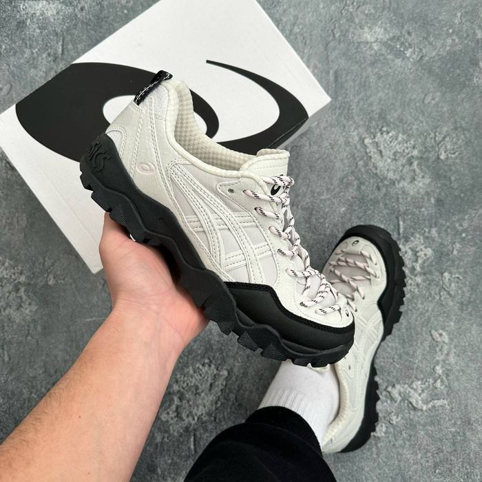 Кросівки Кроссовки Asics Gel-Pickax Oyster Grey Black Чёрный Белый Чорний Білий Кросовки демісезон