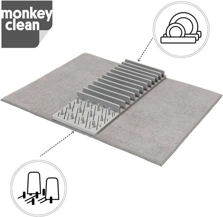 Ociekacz do naczyń Składana suszarka MONKEY CLEAN 45x60 cm