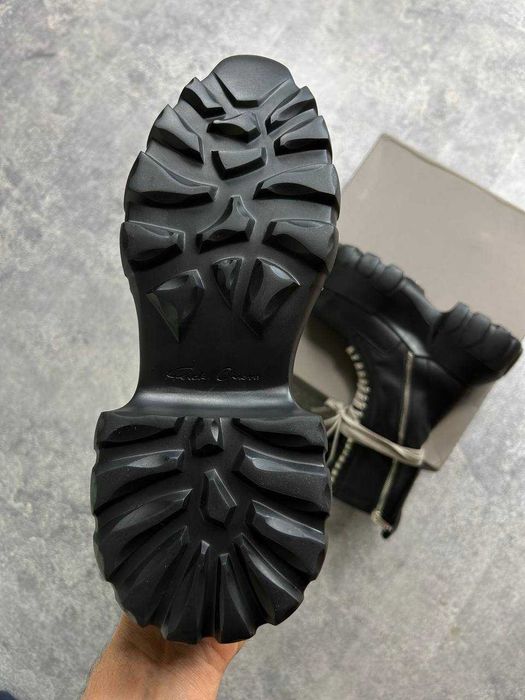 Черевики Rick Owens Dr. Martens Mega lace Tractor boots чорні ботинки