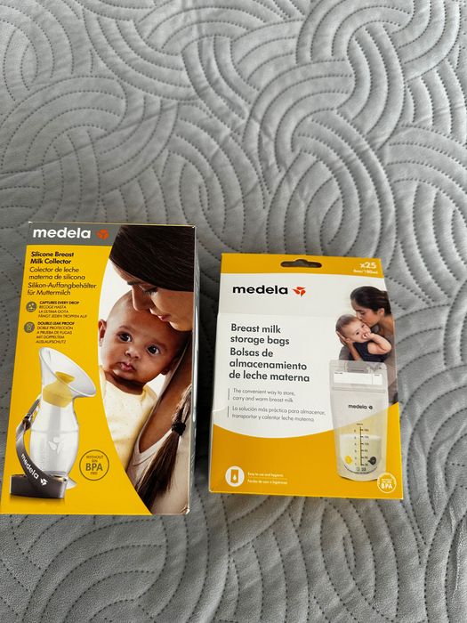 Breast pump and milk collector set