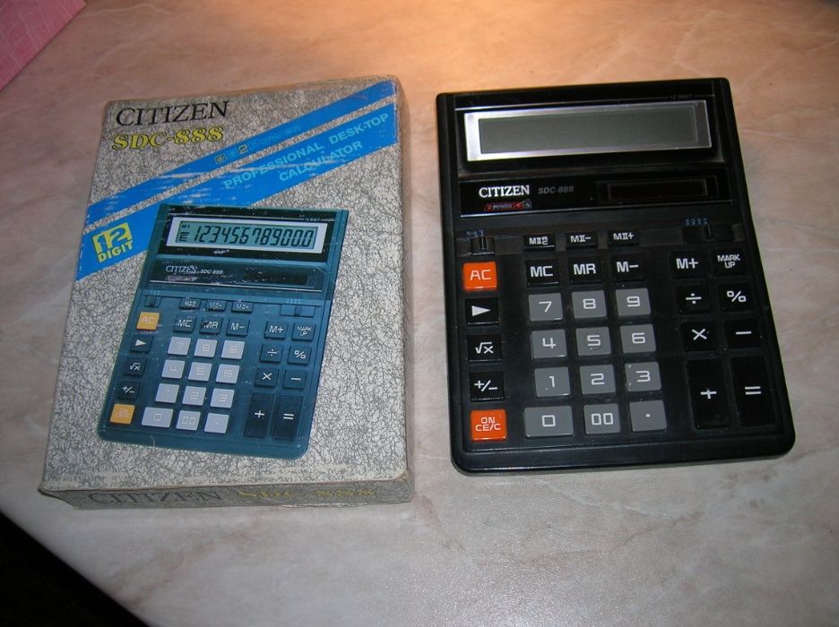 Калькуляторы "СИТЕЗЕН" SDC 888 и SLD-76-N книжка 12-разрядные Япония