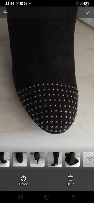 Przepiękne kozaki z ćwiekami Nowe Deichmann