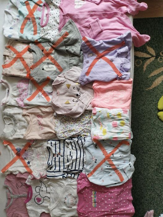 Paka ubrań dla noworodka dziewczynki 56-62