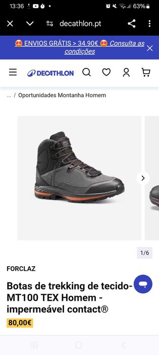Botas Impermeáveis Forclaz MT 100