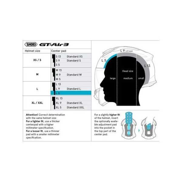 Центральна вставка Shoei GT-Air 3