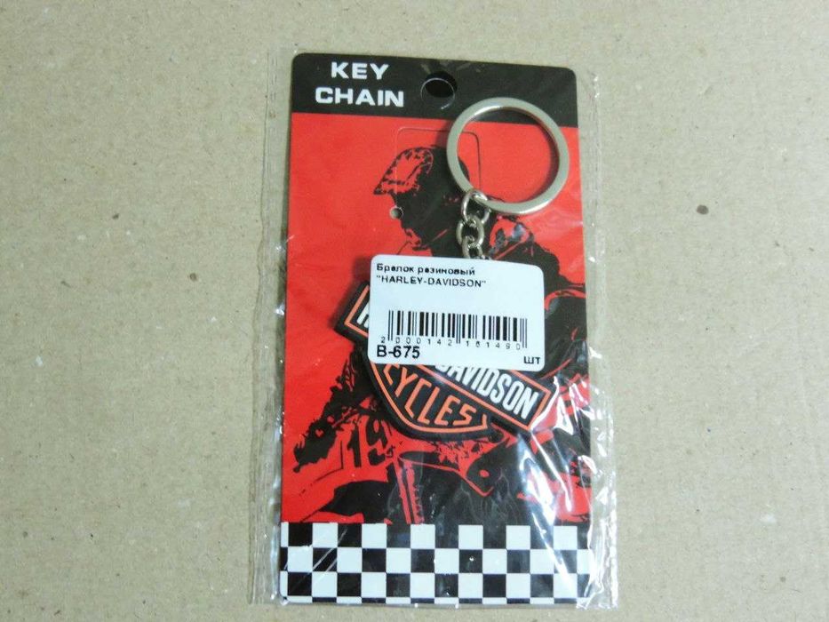 Брелок для ключей резиновый HARLEY-DAVIDSON в упаковке