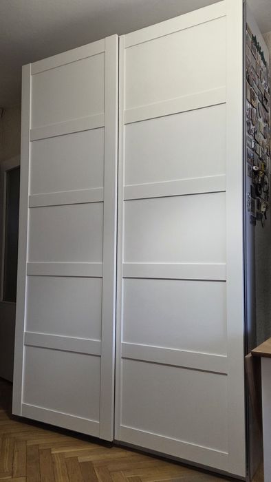 Drzwi przesuwne ikea bergsbo białe  do szafy pax