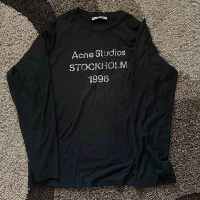 longsleeve acne studios czarny bluzka t shirt