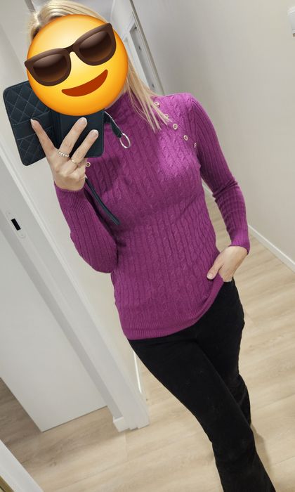 Wiskoza sweter cieplutki na jesien zime S/M polgolf