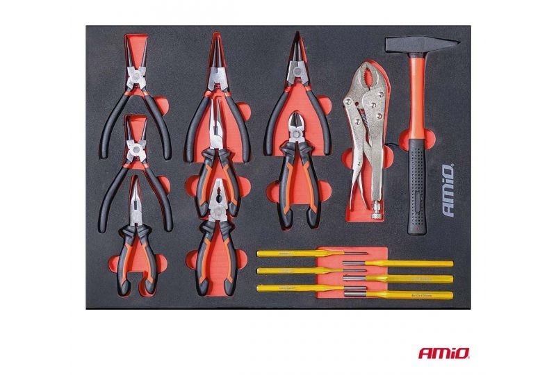 CARRINHO DE FERRAMENTAS COM CONJUNTO DE 258 PEÇAS, 840 × 460 × 870 MM, AMiO-04892