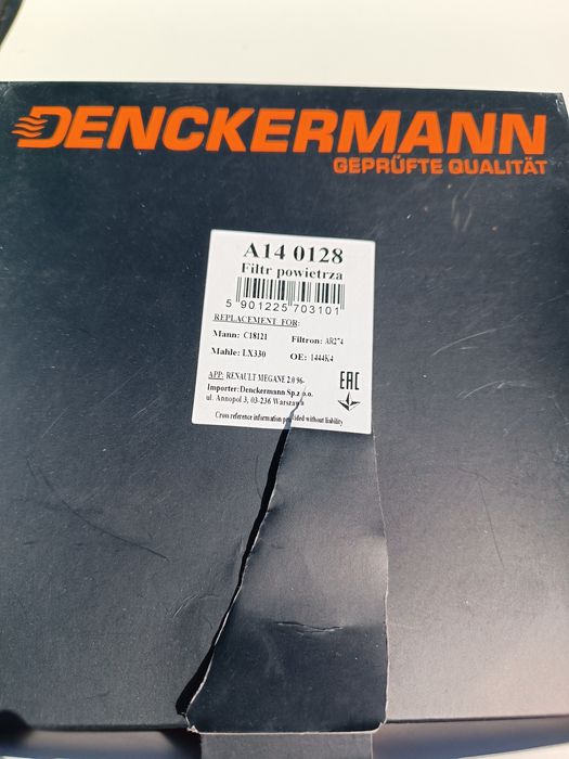 A140128 Denckermann nowy Filtr powietrza