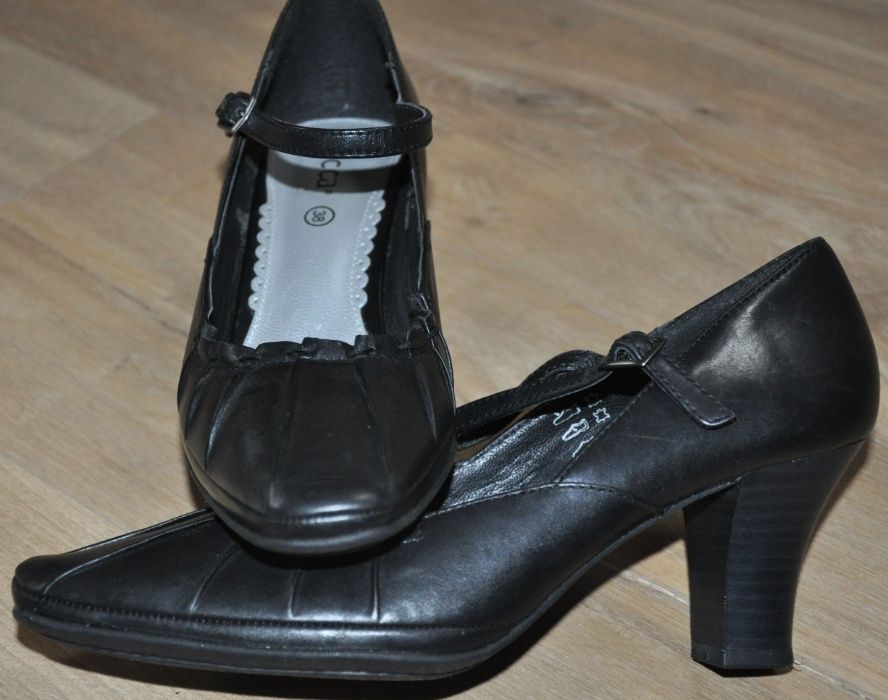 Czółenka R.38- J. Nowe, skórzane pantofle, półbuty - J. Ecco, Clarks