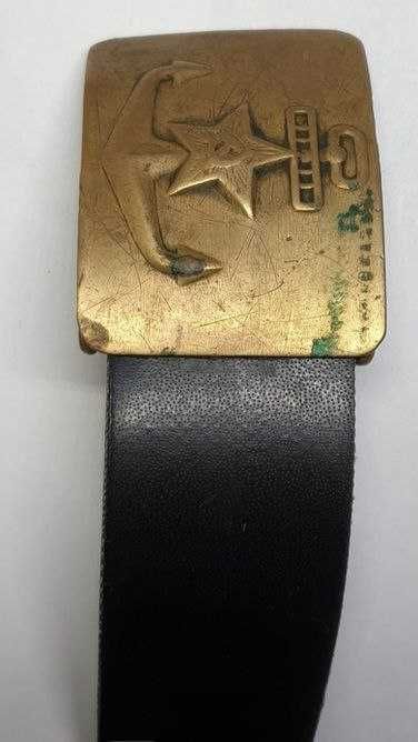 Ремень кожанный с бляхой ВМФ