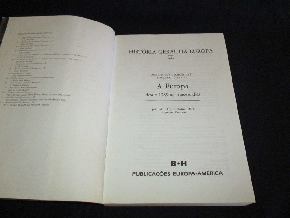 Livro História Geral Da Europa de 1789 aos nossos dias