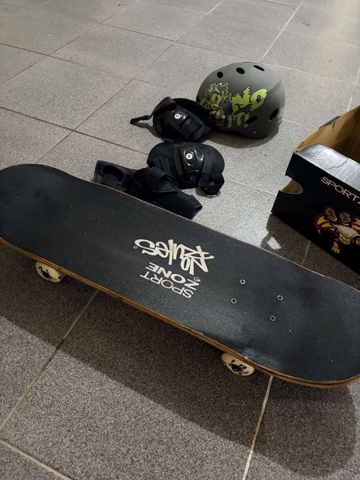 Skate capacete e proteções